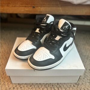 Jordan Black and White Sneakers